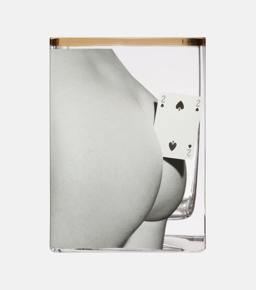 Two of Spades Small glass vase