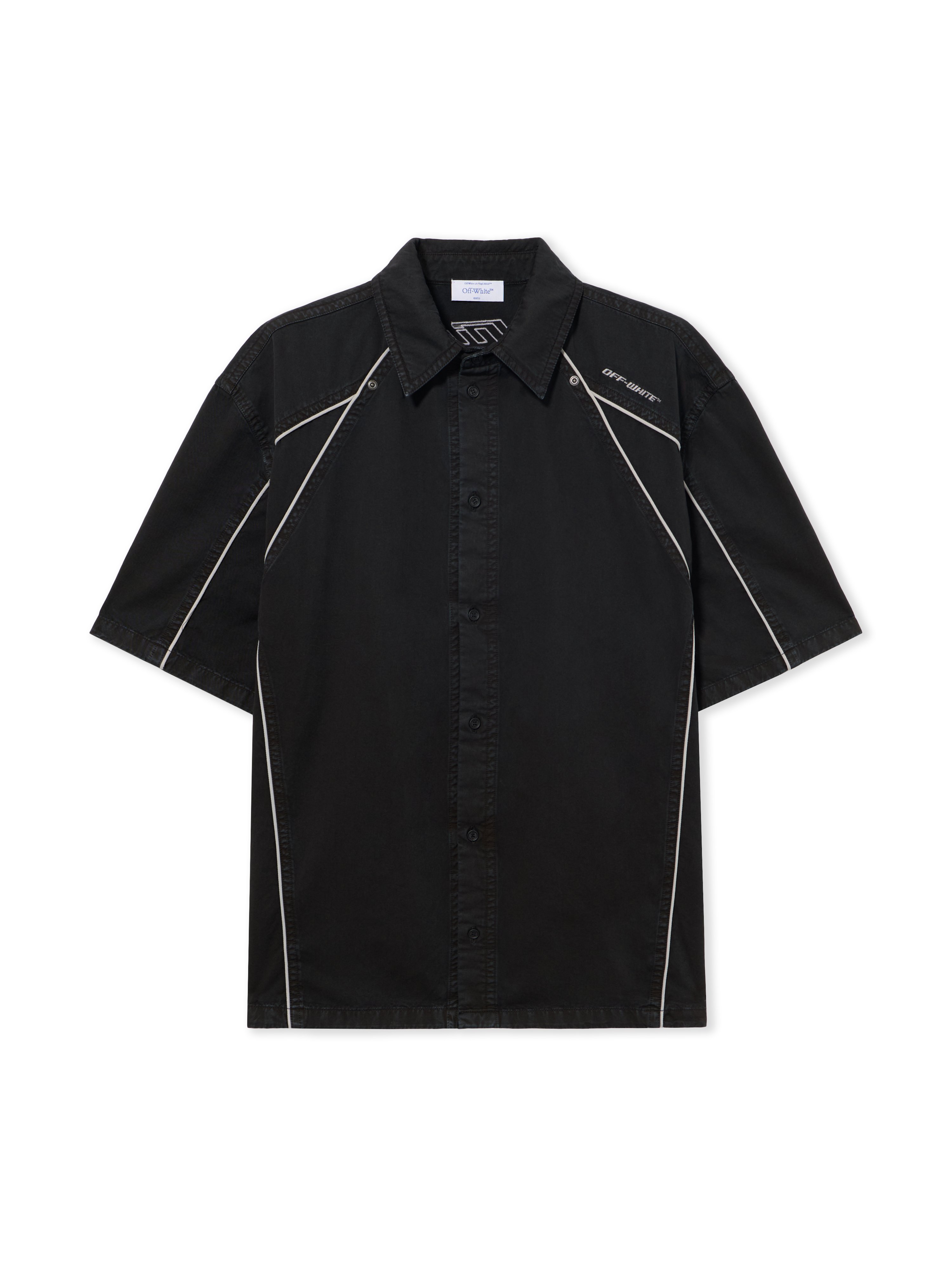 Garment-dyed Sporty Bowling Shirt