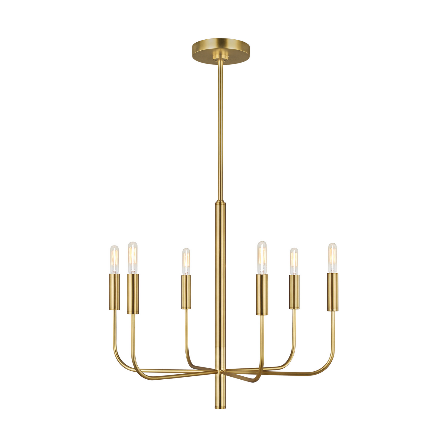 Visual Comfort Studio Brianna 6-Light Chandelier in Burnished Brass by Ellen Degenere