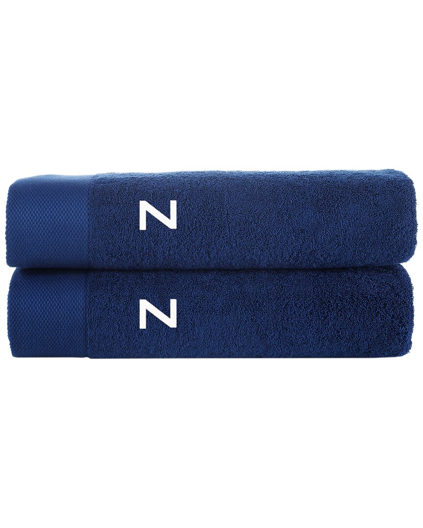 Set of 2 Monogrammed Bath Sheets