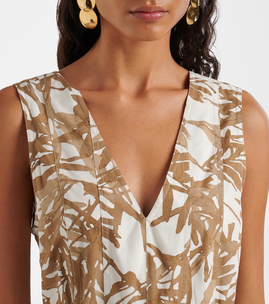 Printed cotton maxi dress