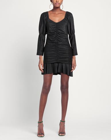 Woman Mini dress Black Size M Viscose, Polyester, Elastane