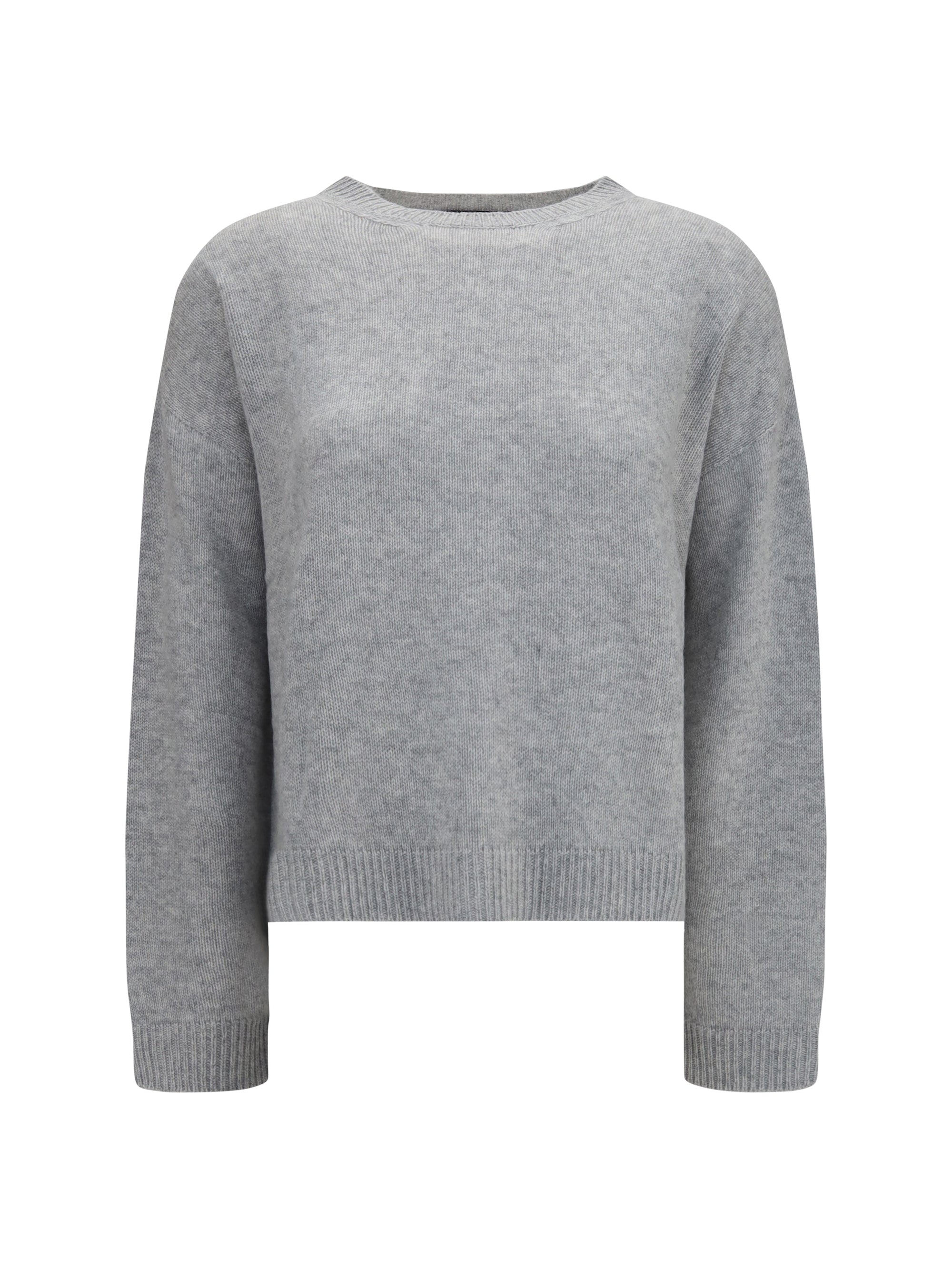 Cashmere Crewneck Sweater — Gray