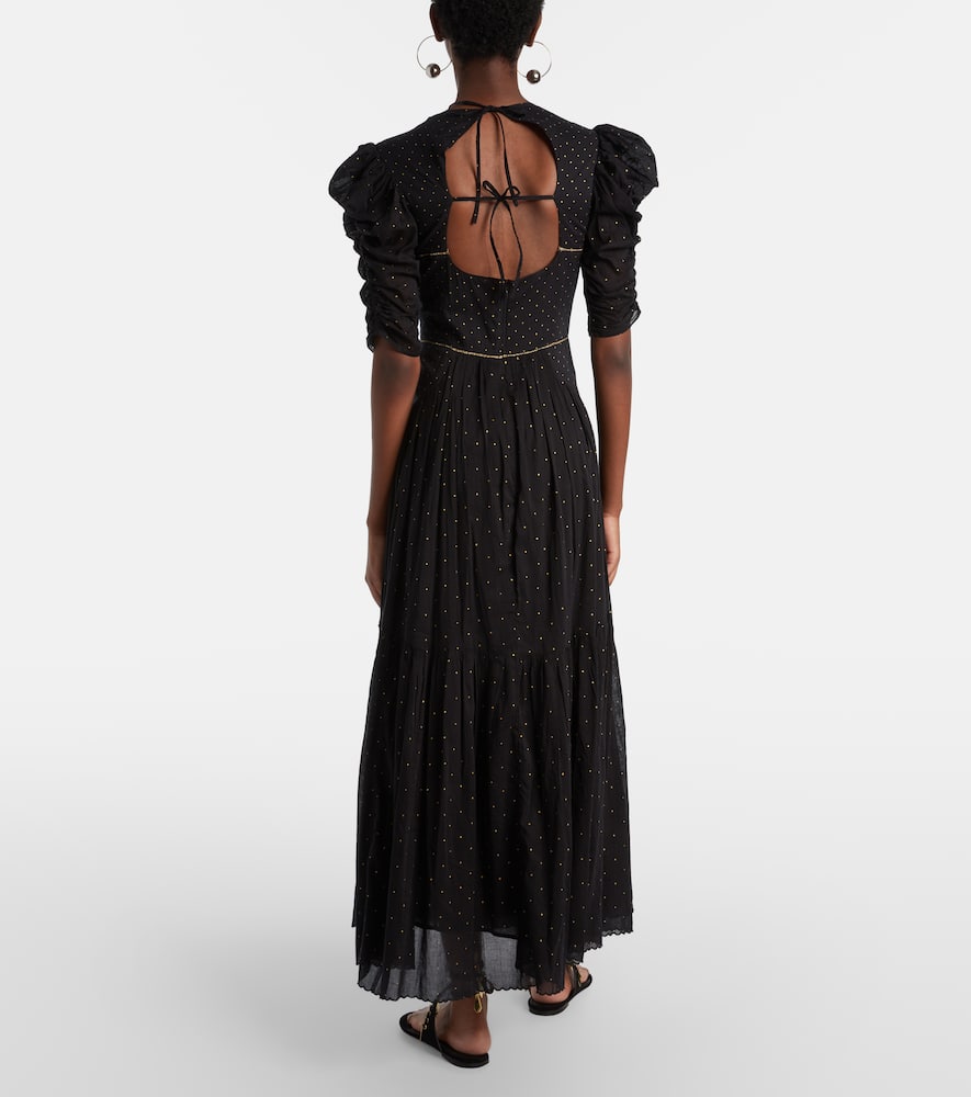 Sichene polka-dot cotton maxi dress
