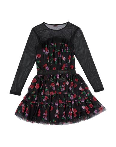 Kid Girl Kids' dress Black Size 15 Polyester, Elastane