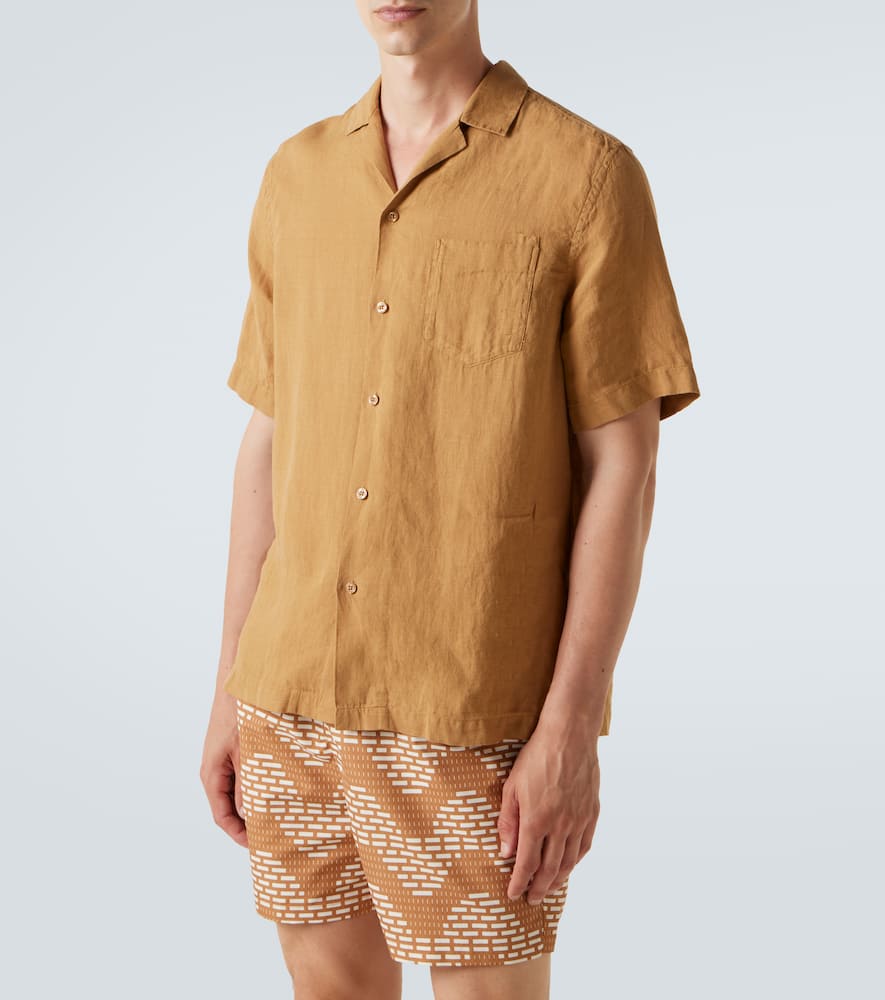Angelo linen bowling shirt