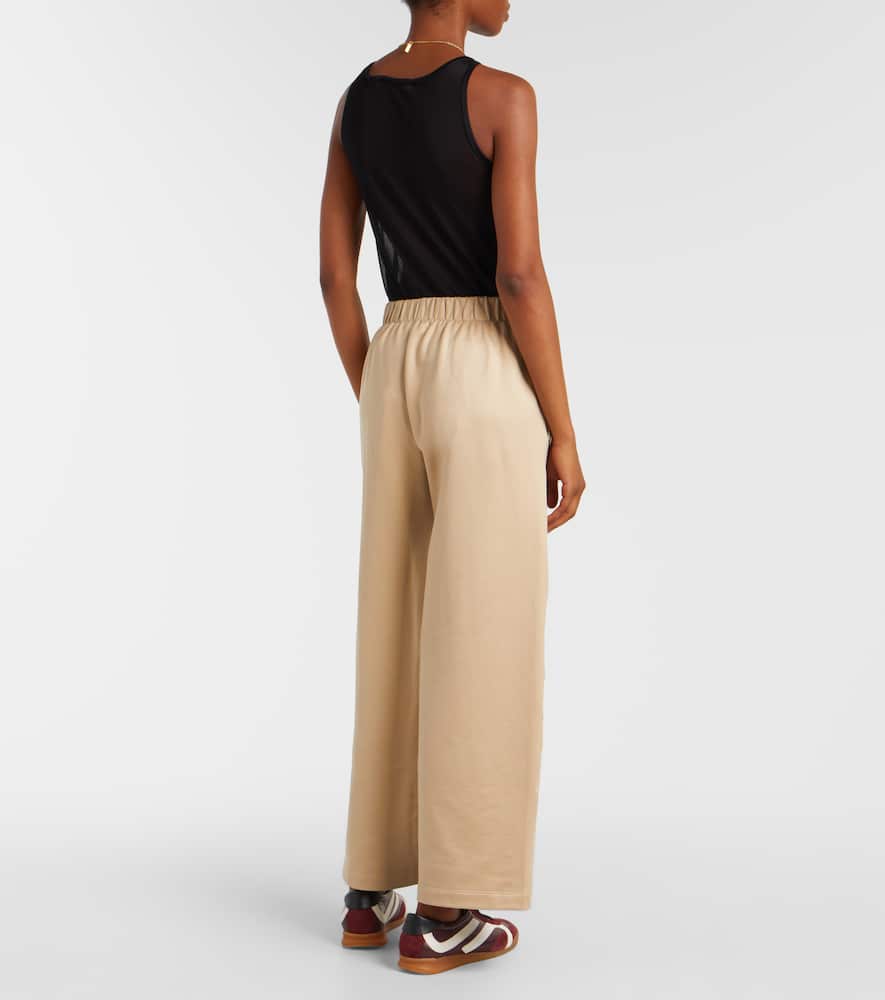 Filovia silk and cotton wide-leg pants