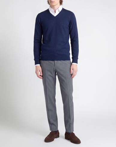 Man Sweater Blue Size 40 Wool