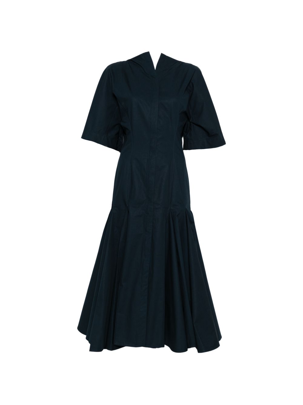 V-neck button fastening La Robe Moisson midi dress