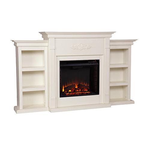 Tennyson Electric Fireplace with Bookcases