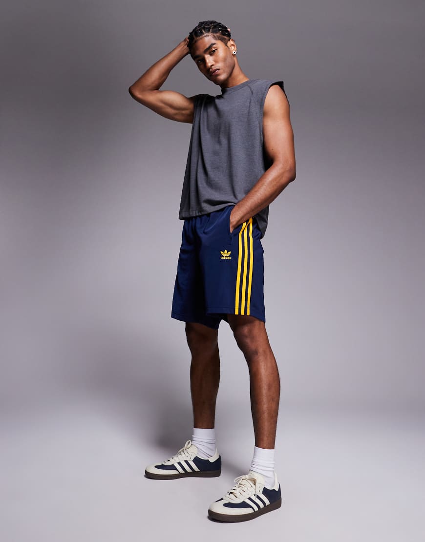 Adidas Originals Firebird shorts in navy