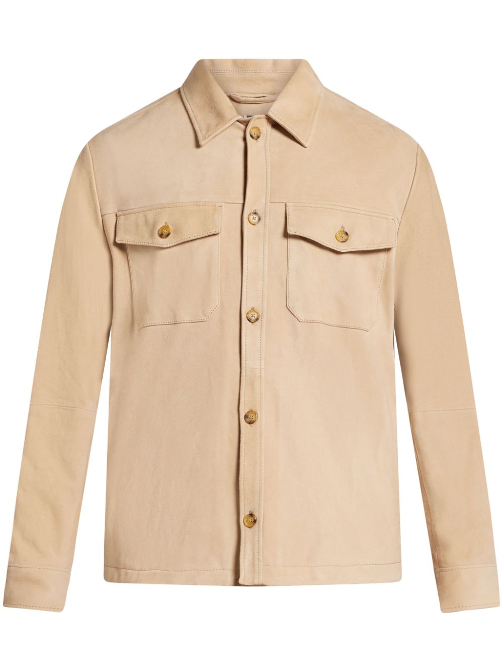 Suede shirt jacket - Neutrals