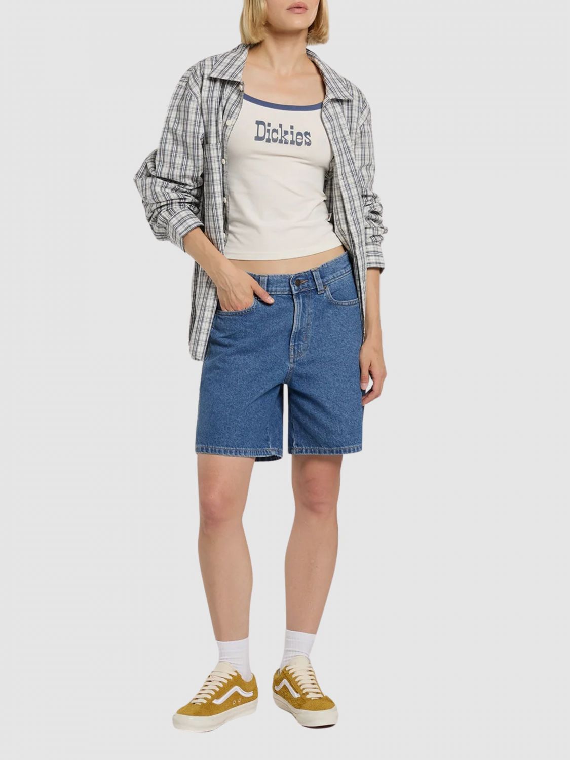 Shorts Woman color Denim