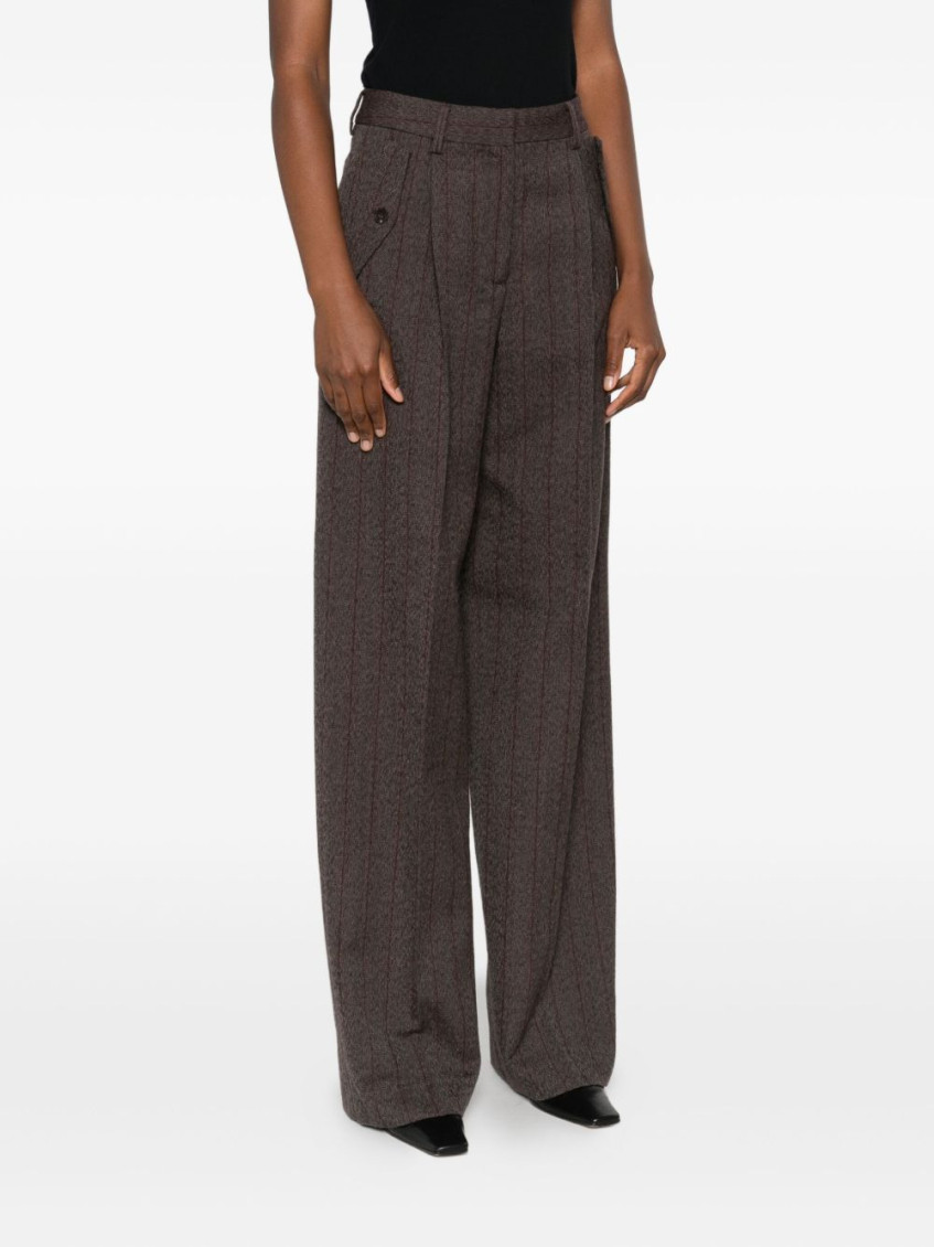 Wool Wide-Leg Trousers