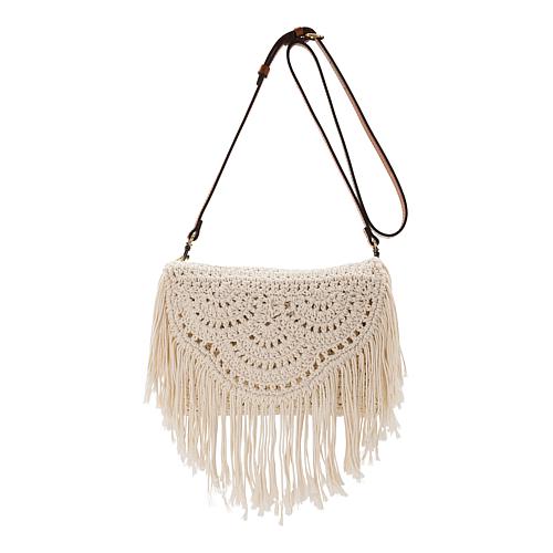Cannara Leather Trim Crochet Crossbody