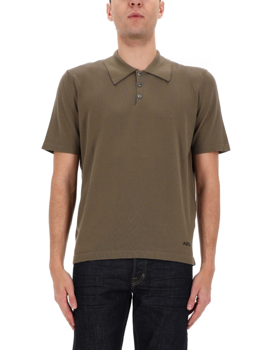 A.P.C. - cotton logo polo shirt