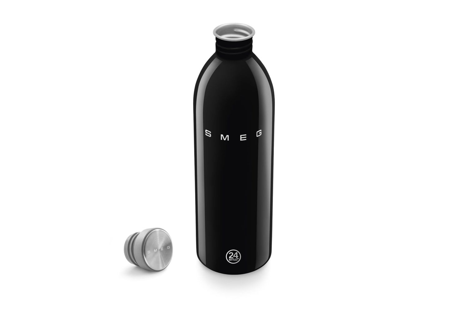 Smeg 24Bottles Clima Stainless Steel 1000ml Bottle in Black