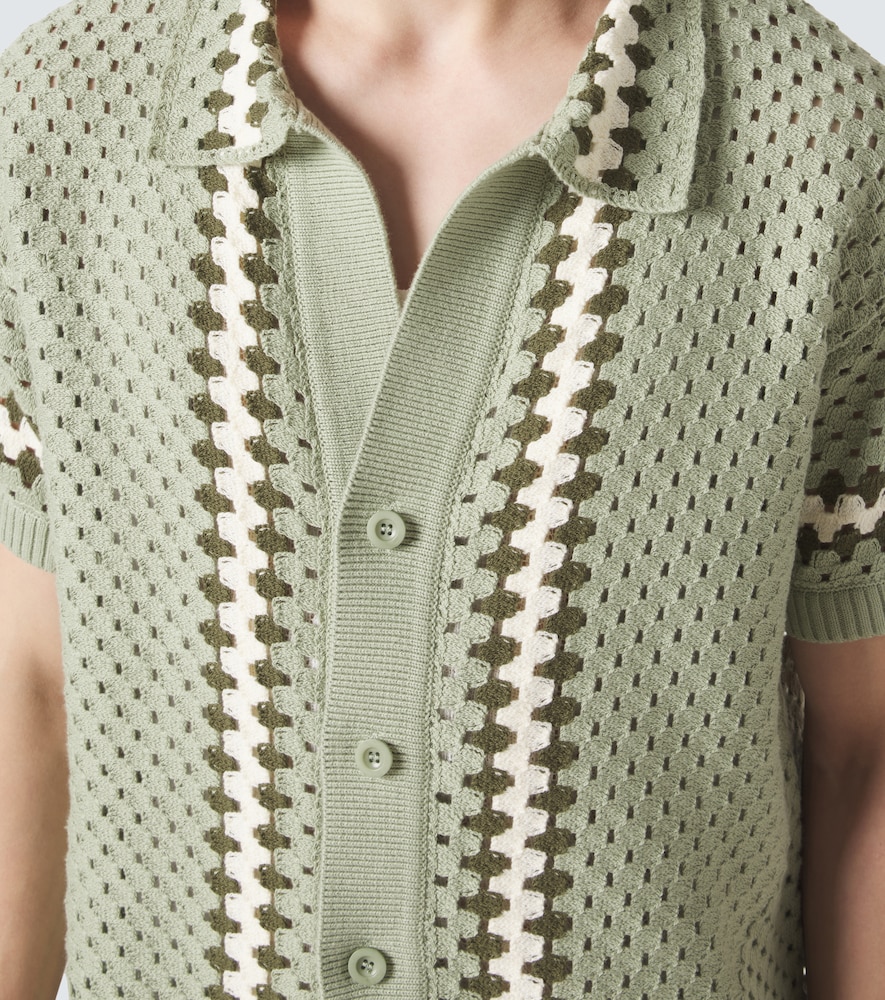 Pinto crochet cotton bowling shirt