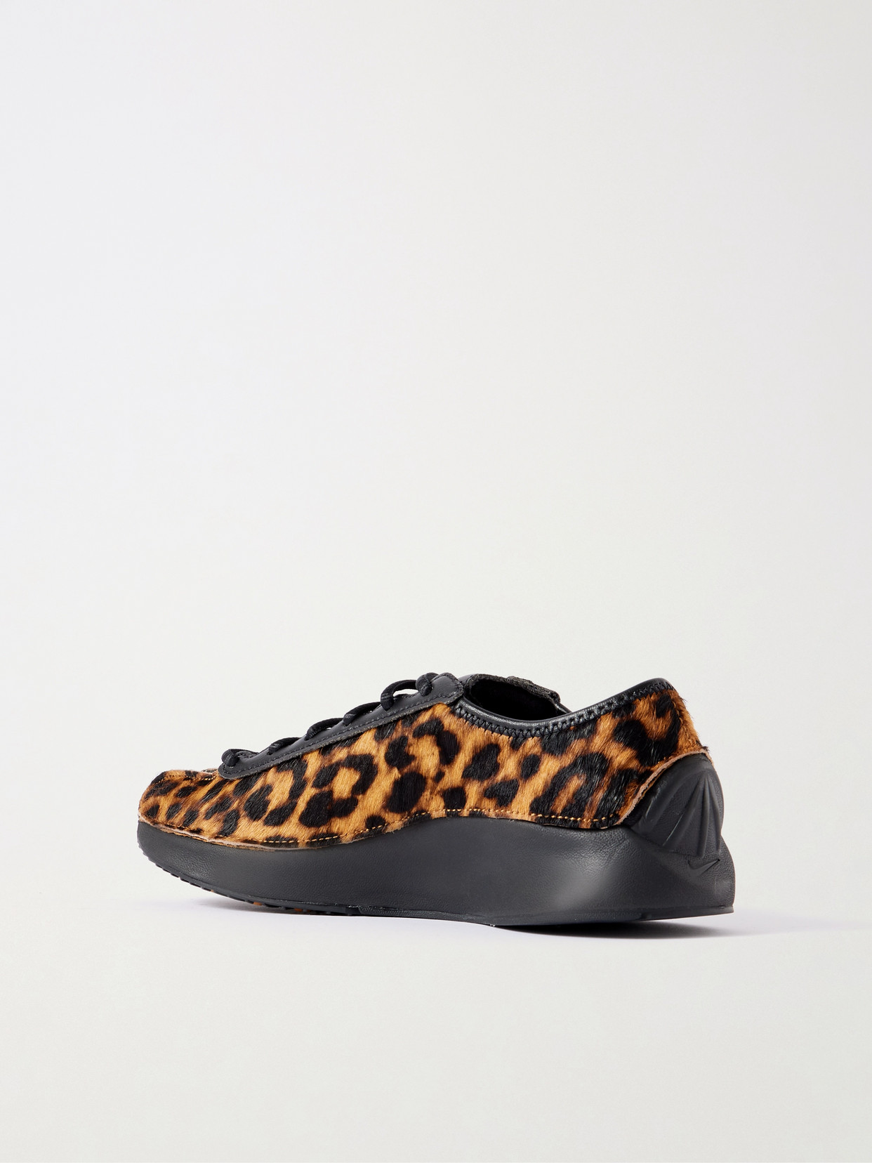 Air Superfly Lx Leather-trimmed Leopard-print Calf Hair Sneakers - Animal print