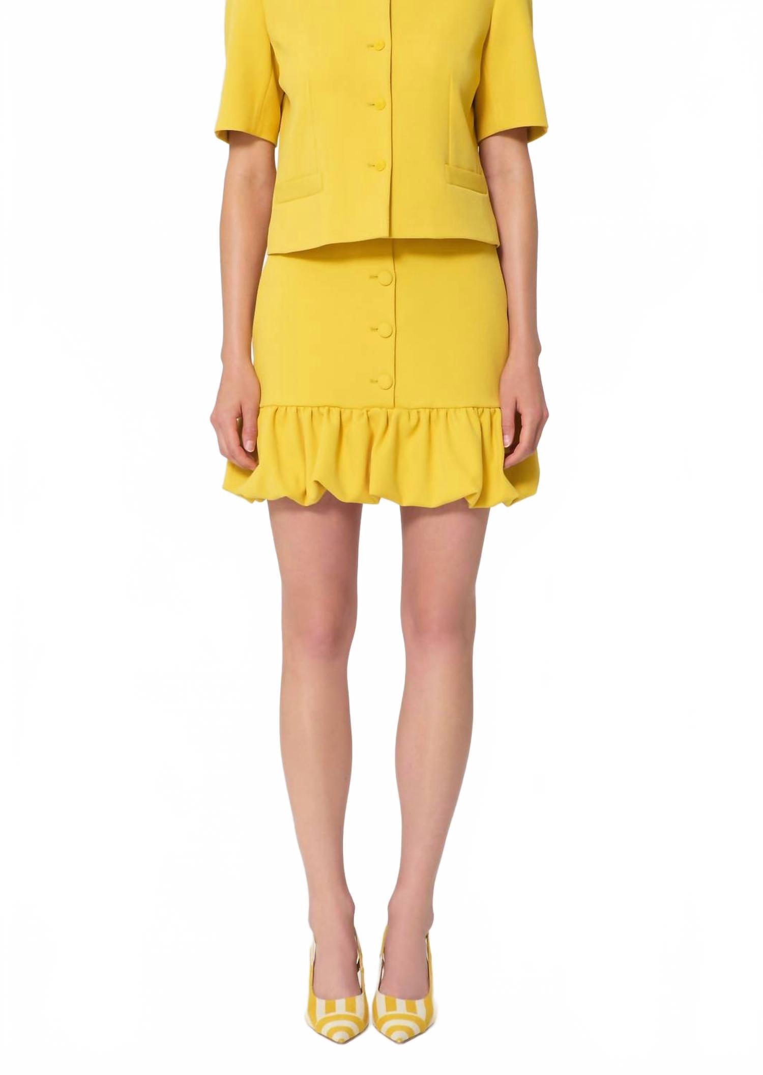 Josie Ruffle Mini Skirt In Mimosa