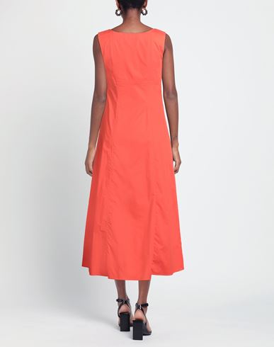 Woman Midi dress Tomato red Size 4 Cotton
