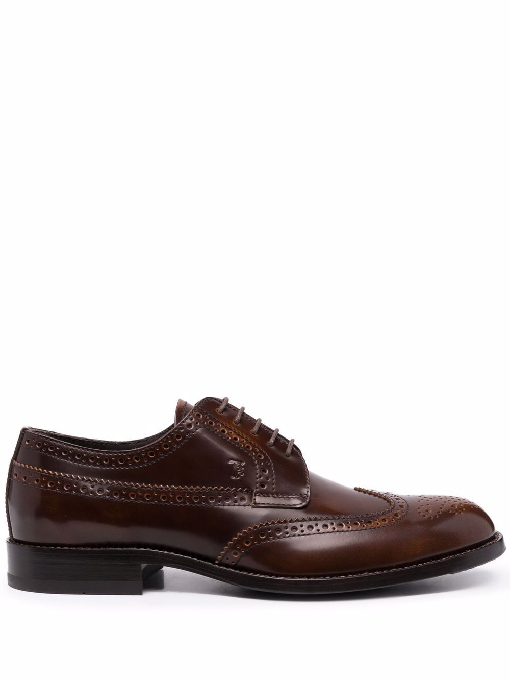 Leather lace-up brogues - Black