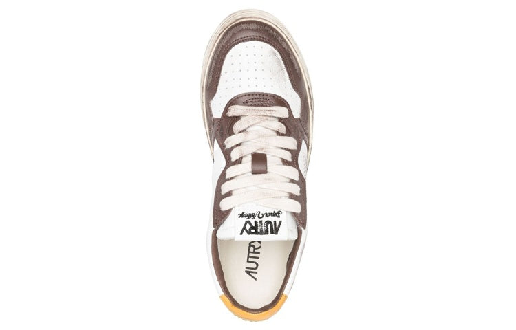 (WMNS) Medalist Low Super Vintage Sneakers 'White Brown Yellow'