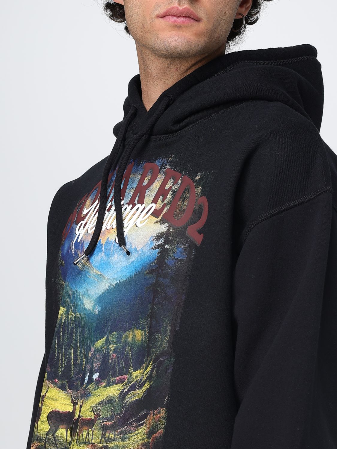 Sweatshirt Men color Black
