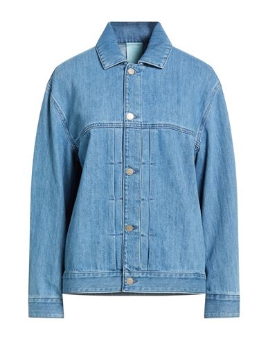 Woman Denim outerwear Blue Size M Cotton