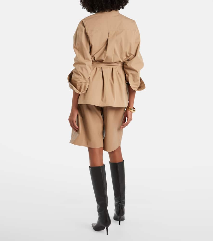 Leather Bermuda shorts
