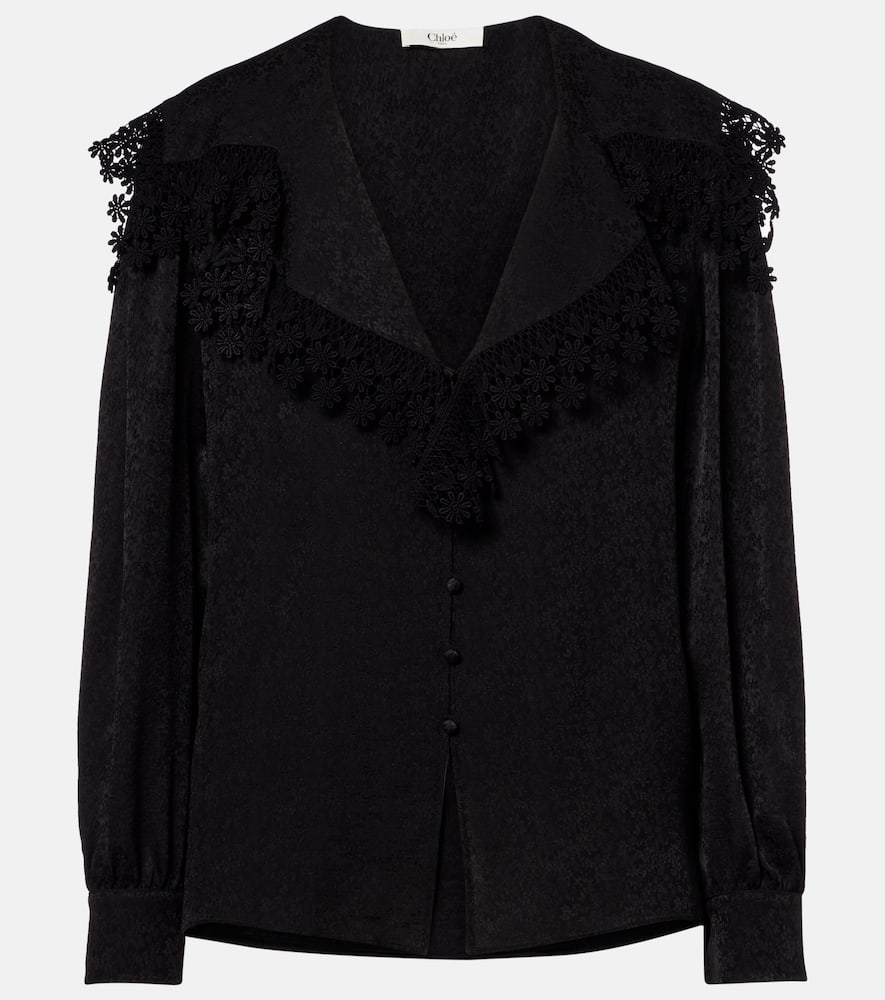 Chloé Embroidered silk blouse