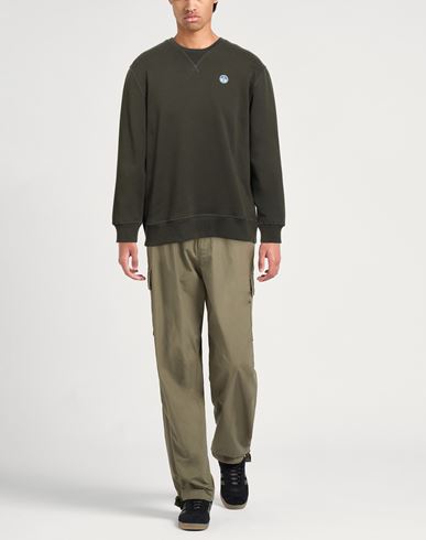 Man Sweatshirt Military green Size L Cotton
