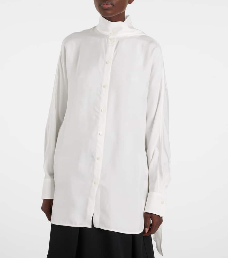 Tie-neck blouse