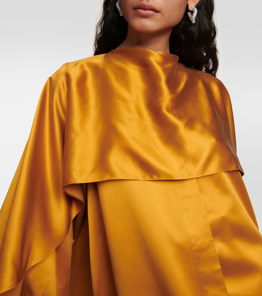 Roksanda Kata draped silk satin top