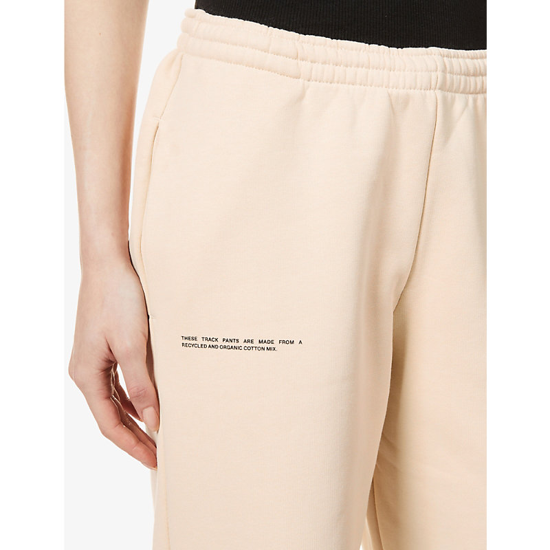 Womens Sand 365 Signature Mid-rise Organic and Recycled Cotton-blend Jogging Bottoms