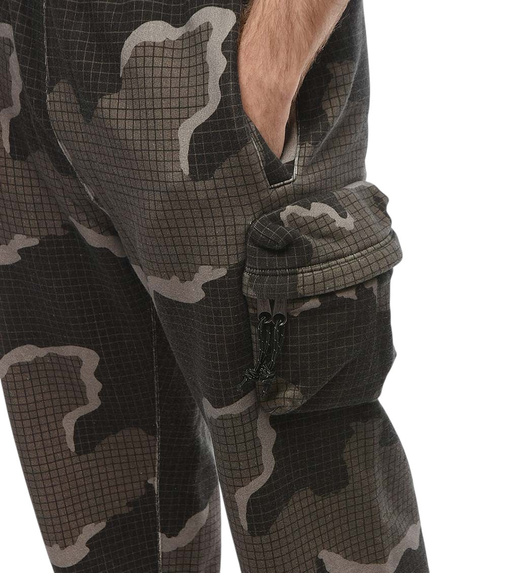 Brown Camo Print Track Pants
