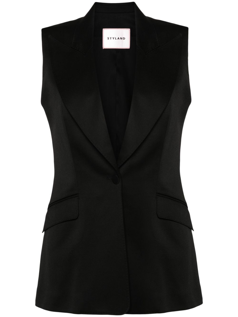 V-neck buttoned waistcoat - Black