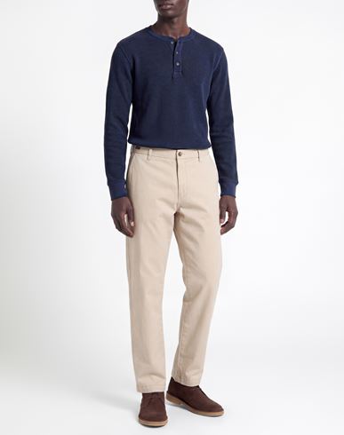 Man Pants Beige Size 40 Cotton, Elastane