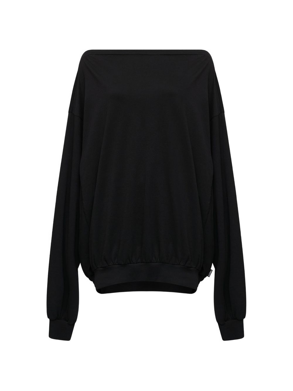 Oversized Cotton Jersey Sweatshirt — Black