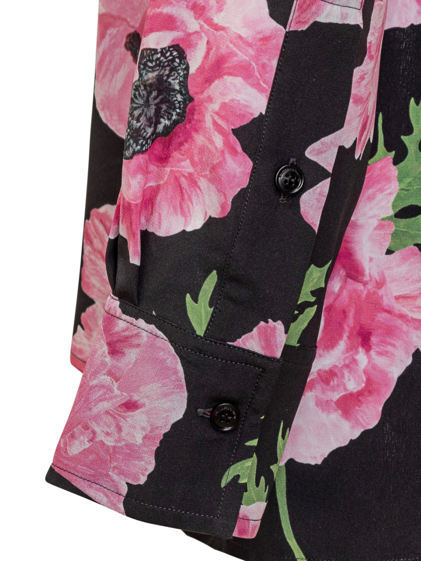 Poppy-printed Long Sleeved Shirt