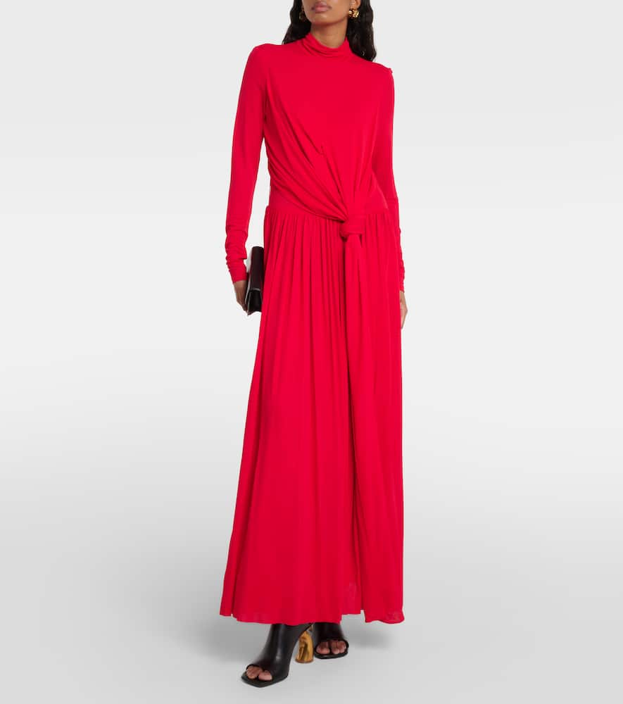 Proenza Schouler Meret draped crêpe jersey maxi dress