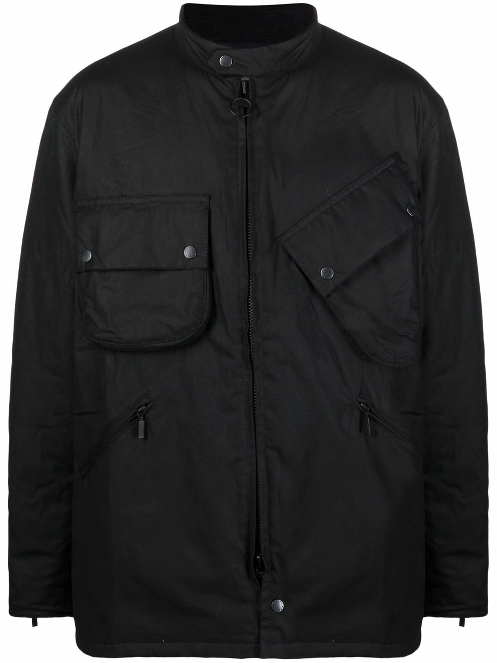 Multi-pocket zip-up jacket - Black