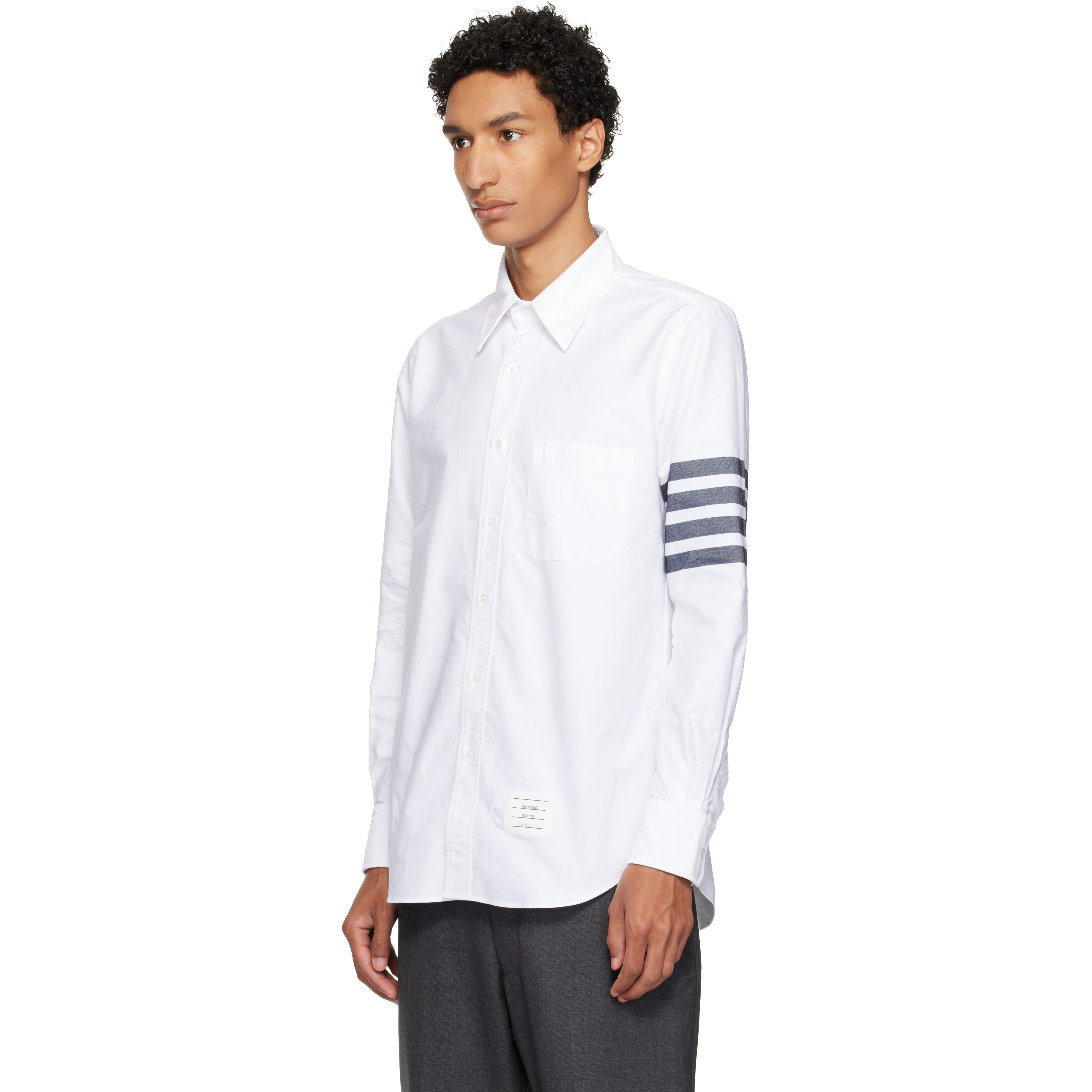 White Oxford 4-Bar Shirt