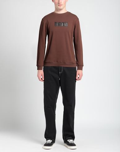 Man Sweatshirt Chocolate brown Size XL Cotton, Polyester