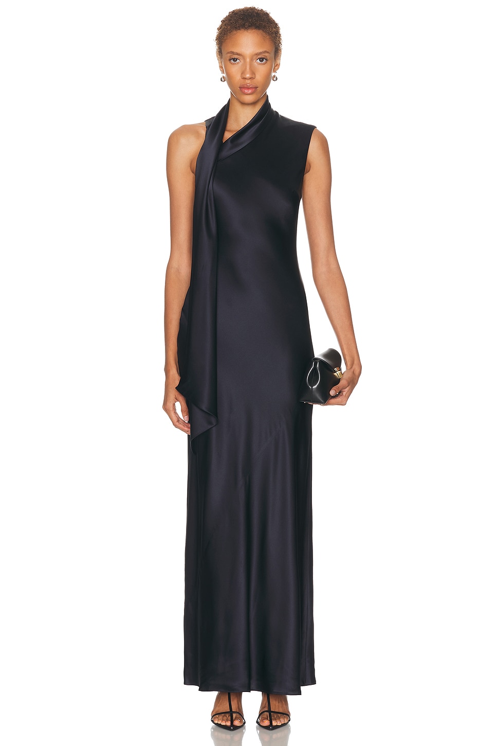 SRG Arden Silk Dress in Navy - Navy. L also in XXS, XS, S