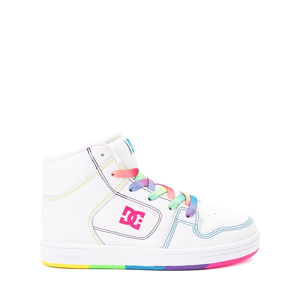 DC Manteca Skate Shoe - Little Kid / Big Kid - White / Rainbow