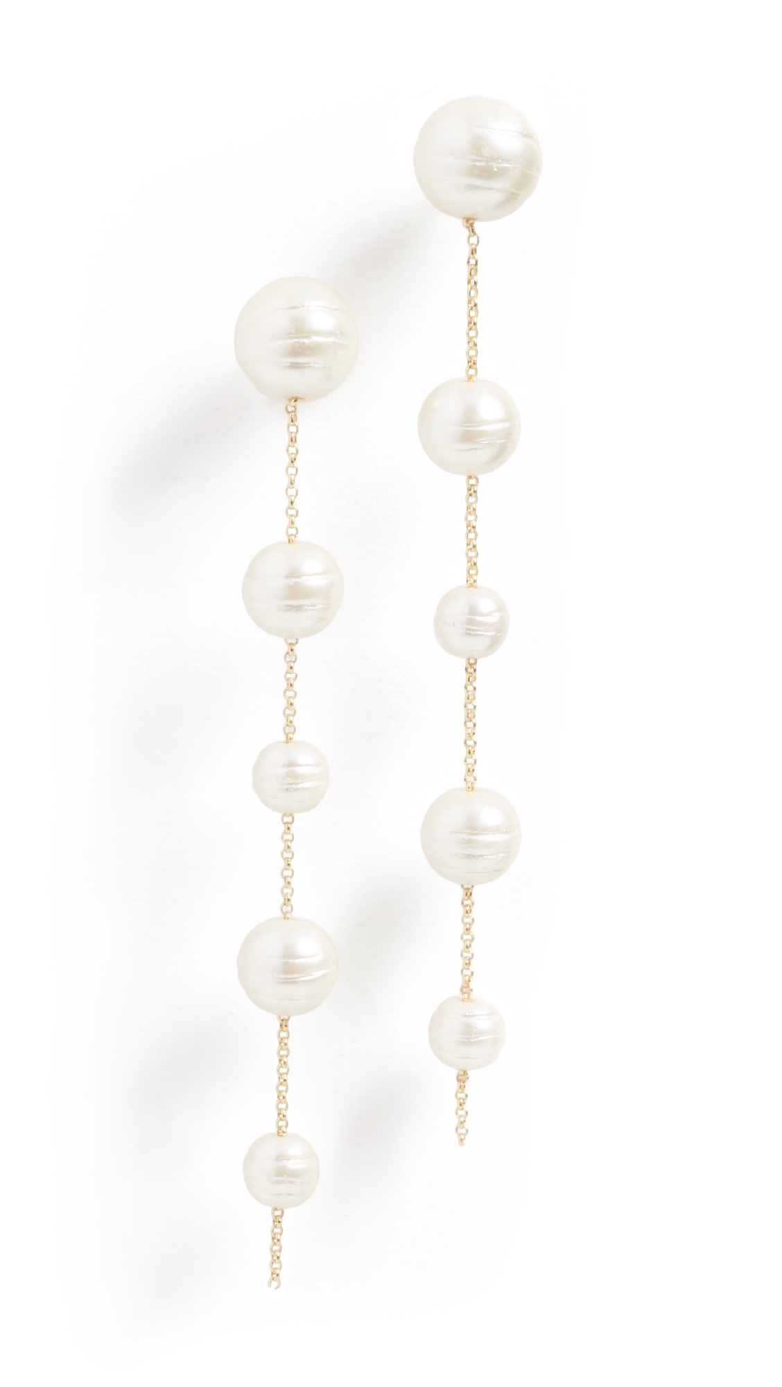 BaubleBar Madeline Earrings Pearl/Gold One Size