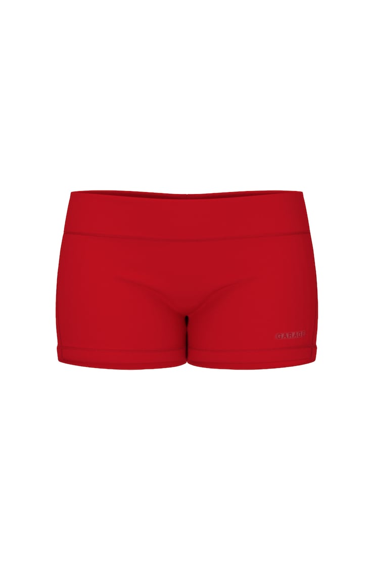 StretchTerry™ Cheeky Shorts - Red - Women Clothing