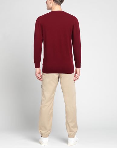 Cashmere Company Man Sweater Burgundy Size 40 Wool, Cashmere
