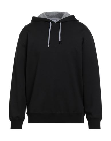 Man Sweatshirt Black Size L Cotton, Polyamide, Cashmere, Silk